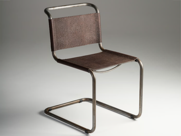 MECCANICA - Cantilever Corten™ and tanned leather chair by Mantellassi 1926 - view 2